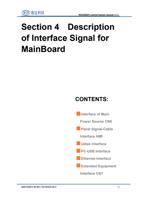 Description of Interface Signal for MainBoard SHENZHEN (Page 20 / 99) RDC6585PC Control System User Manual V1.0